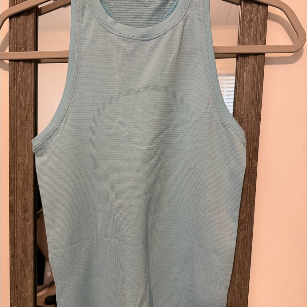 Lululemon Athletica Blue Fitted Sleeveless Tank Top